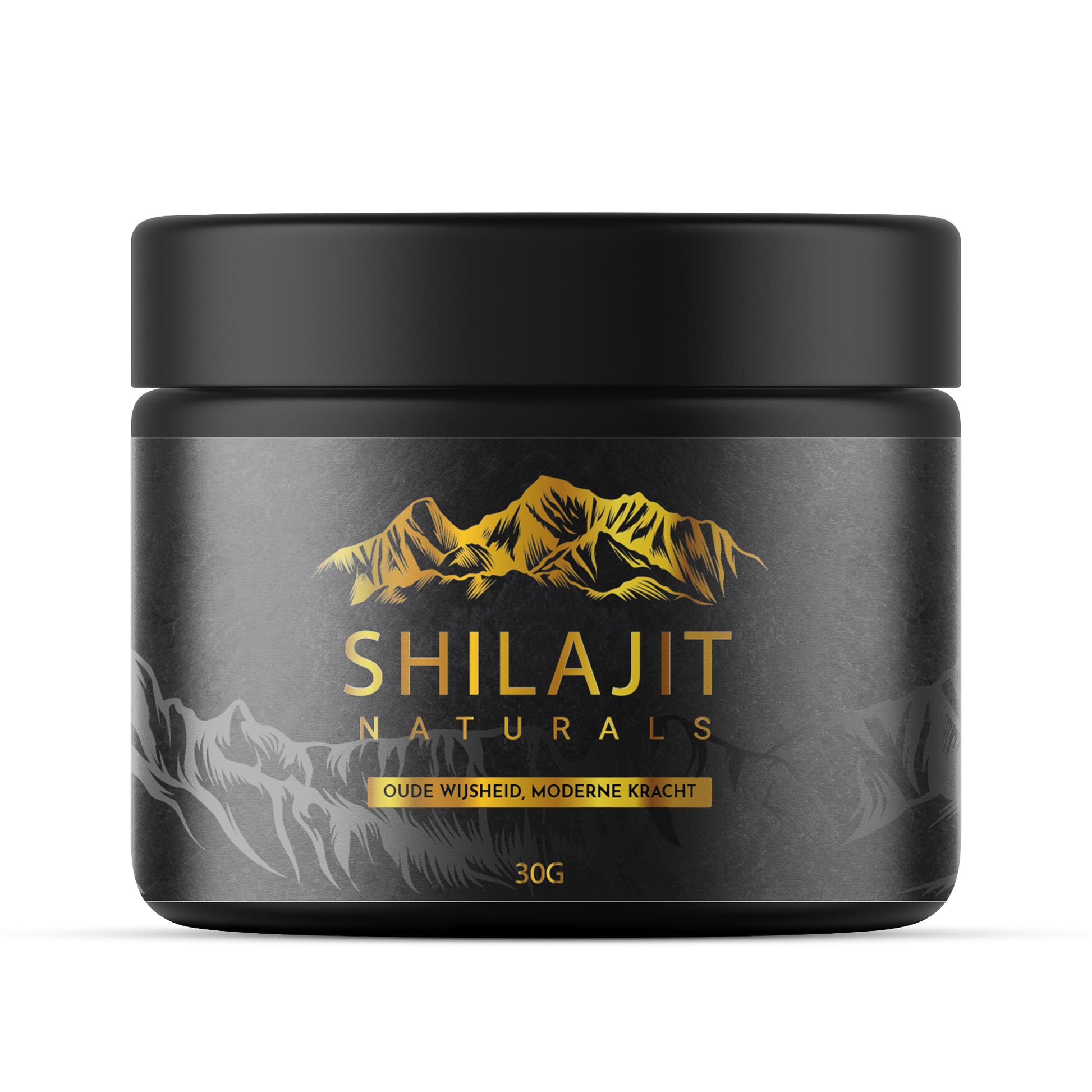 Een zwart potje Shilajit hars 30 gram puur